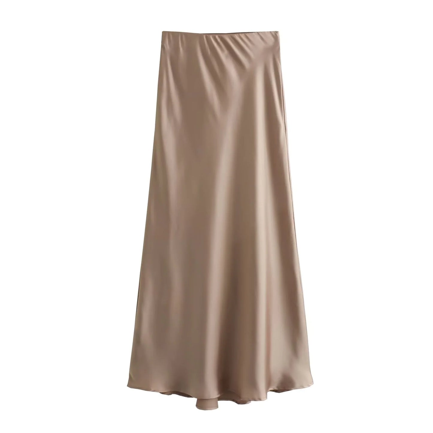 Kaylie Satin Midi Skirt