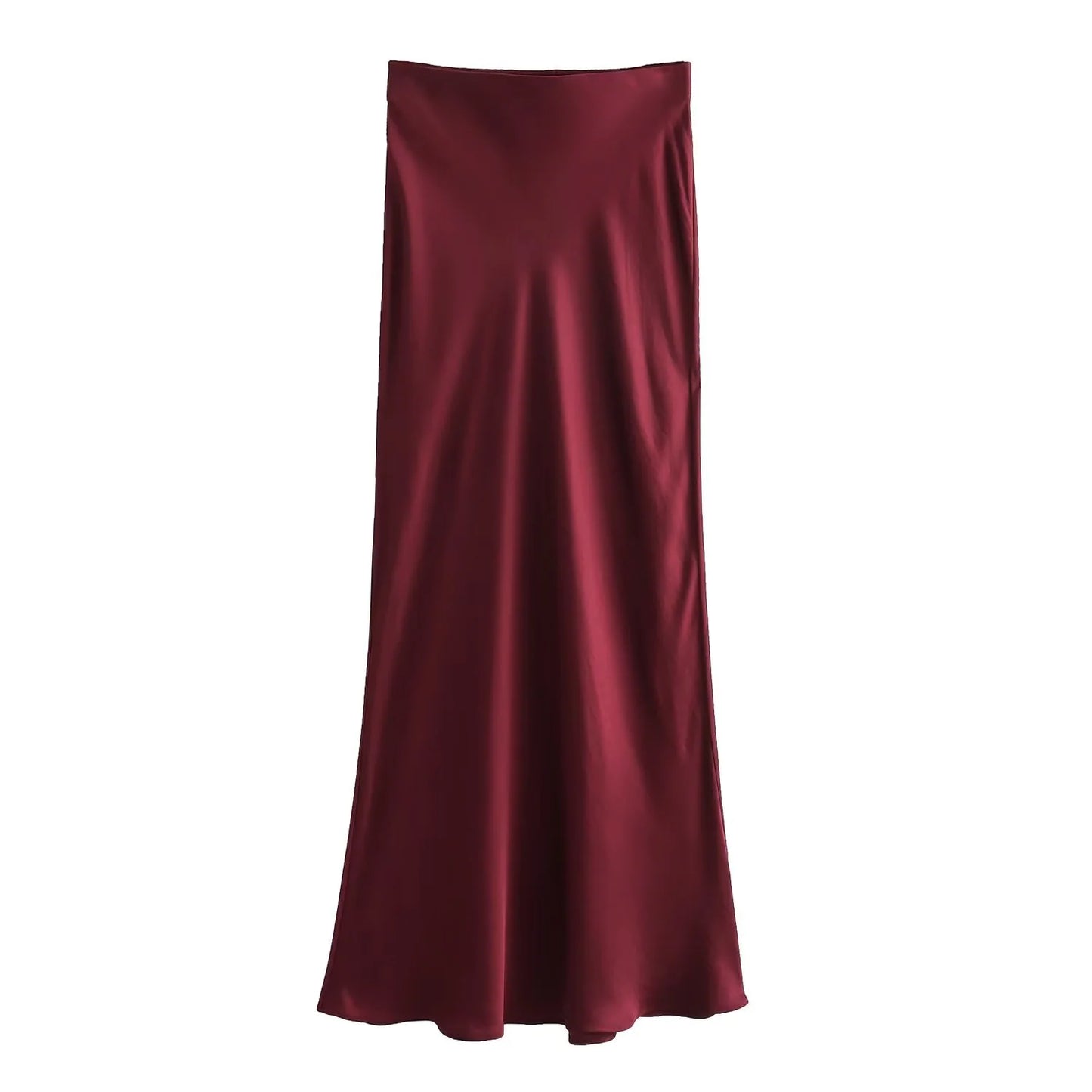 Kaylie Satin Midi Skirt