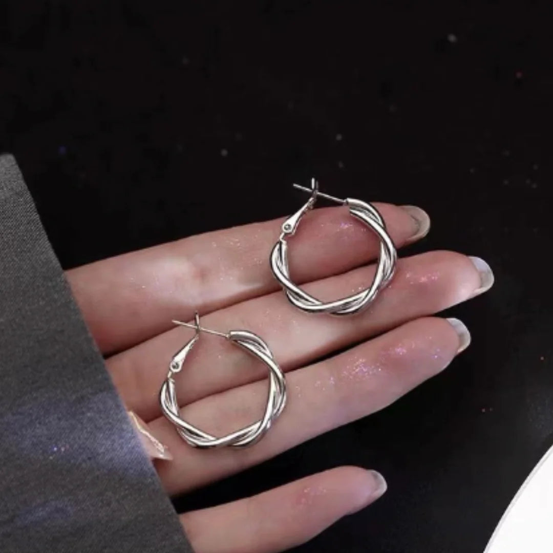 Jade Turn Hoop Earrings