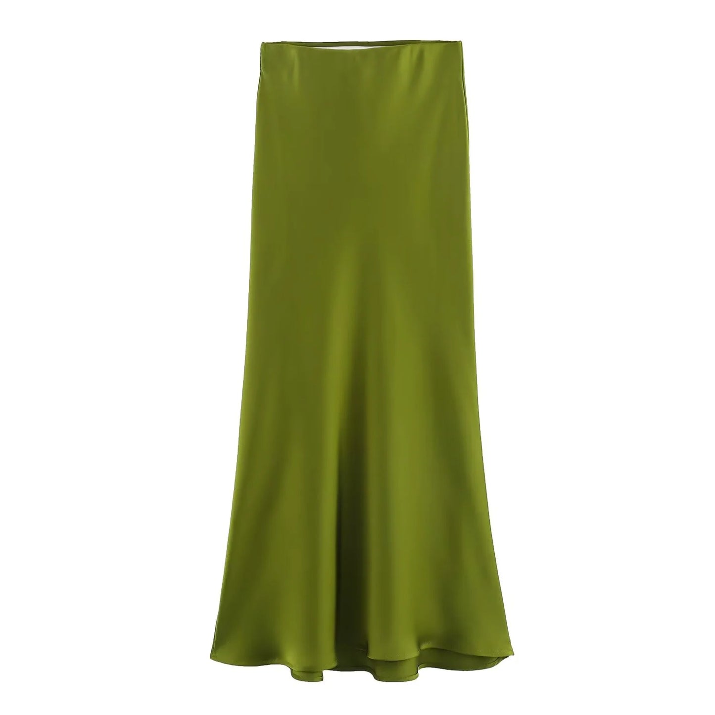 Kaylie Satin Midi Skirt