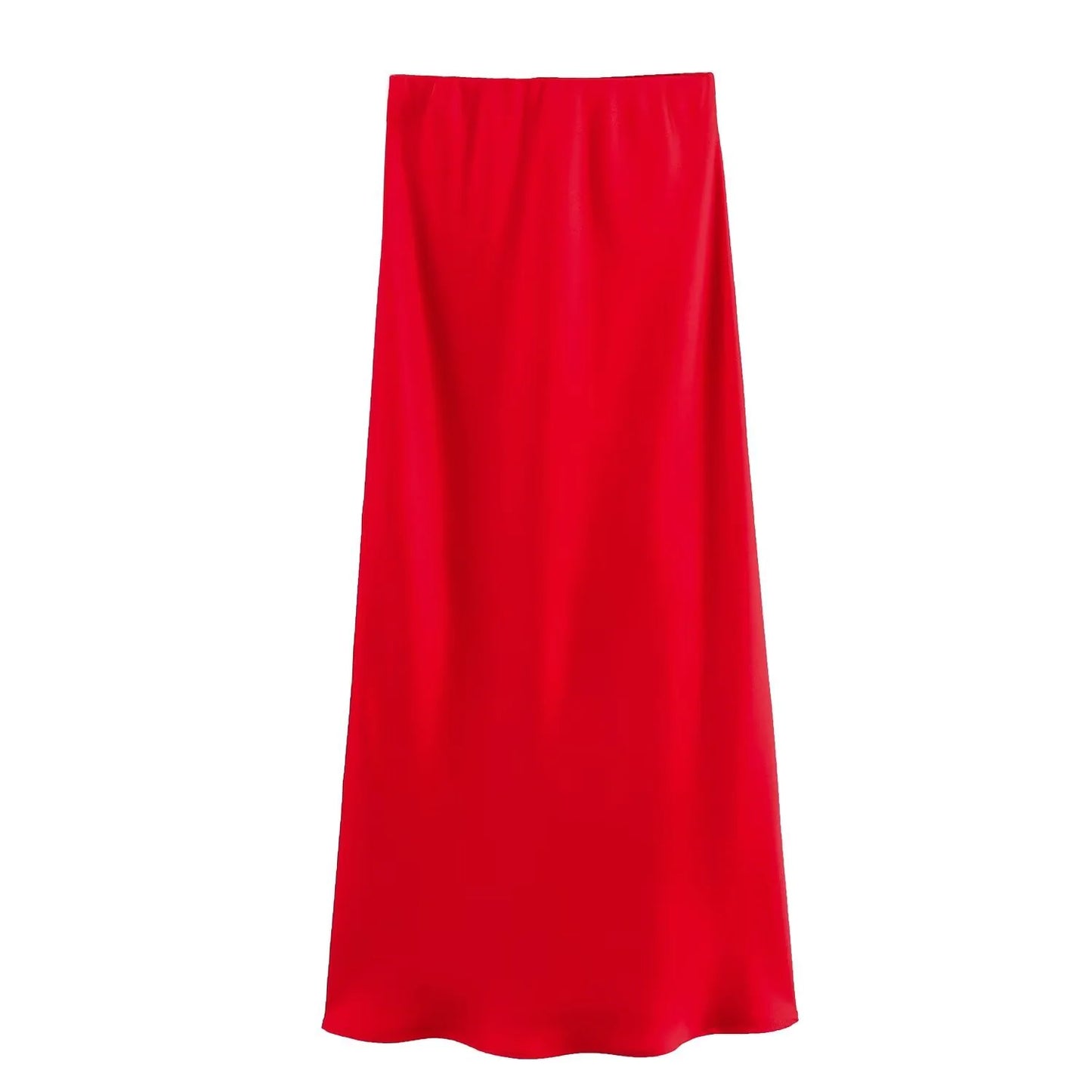 Kaylie Satin Midi Skirt