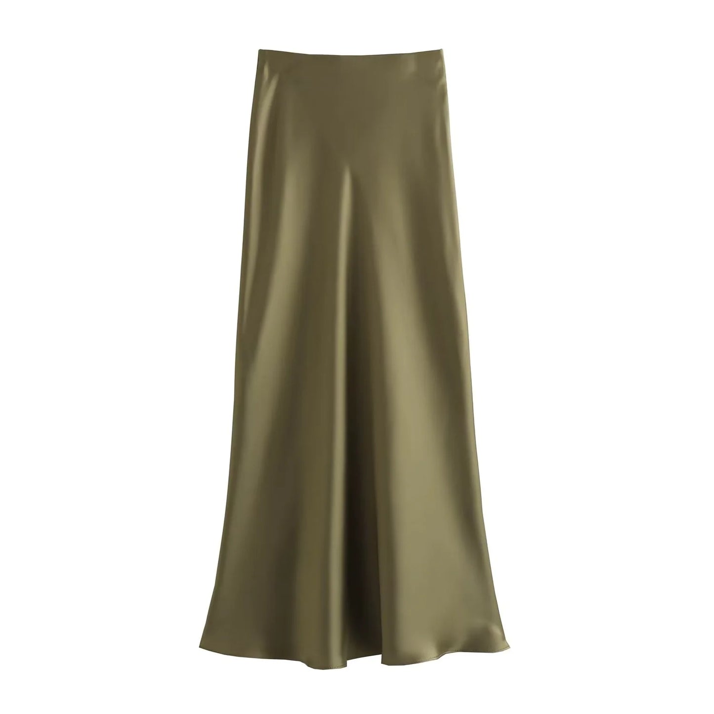 Kaylie Satin Midi Skirt