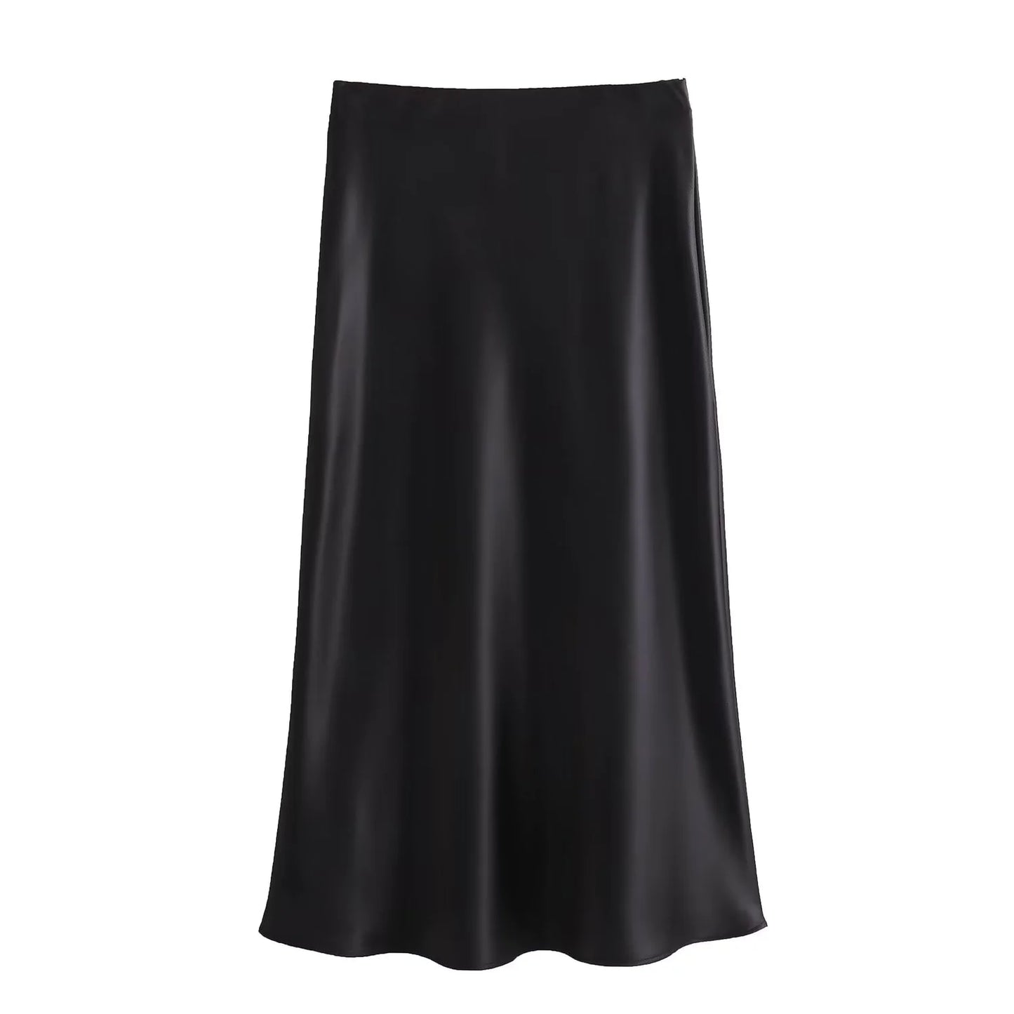 Kaylie Satin Midi Skirt