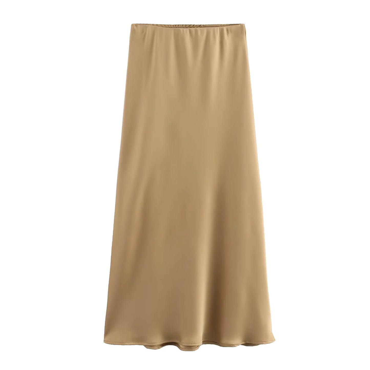 Kaylie Satin Midi Skirt