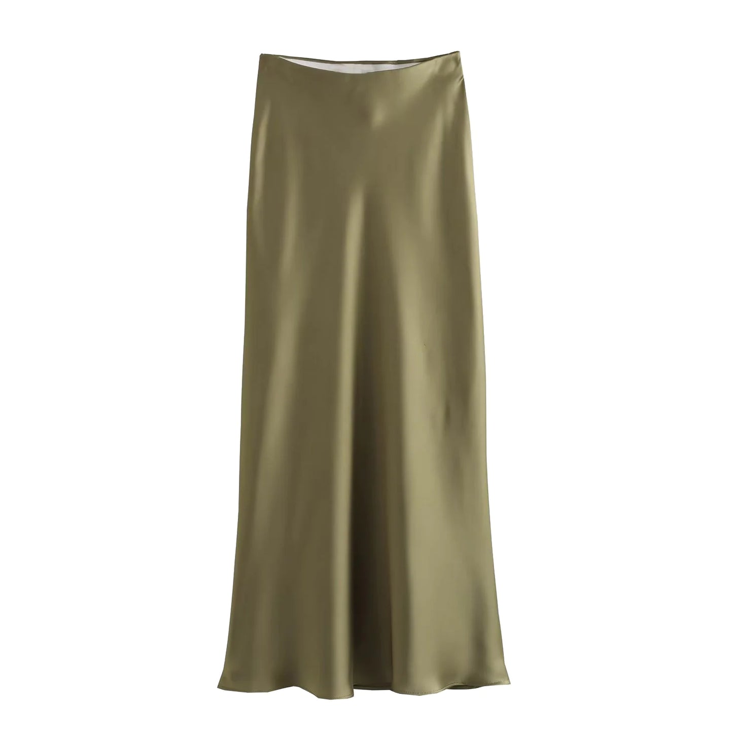 Kaylie Satin Midi Skirt